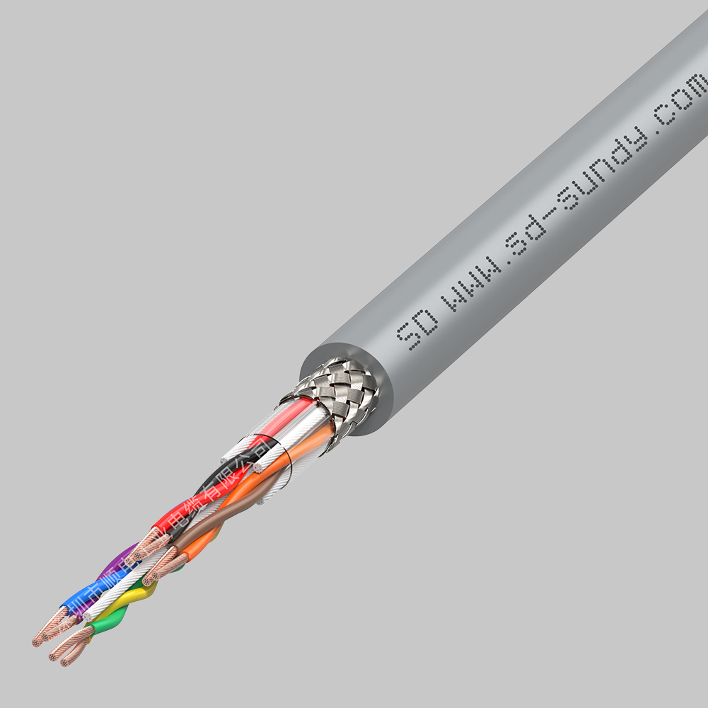 CDF200順電高柔性PUR拖鏈信號電纜